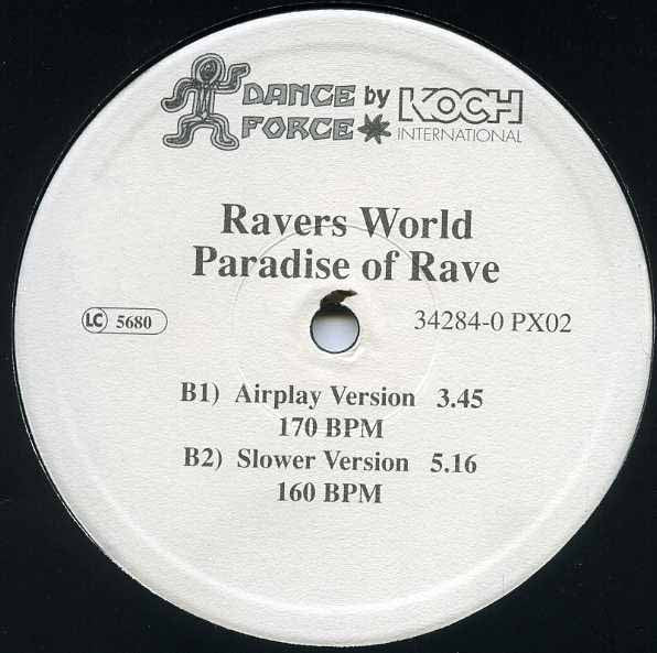 Ravers World : Paradise Of Rave (12", Single)