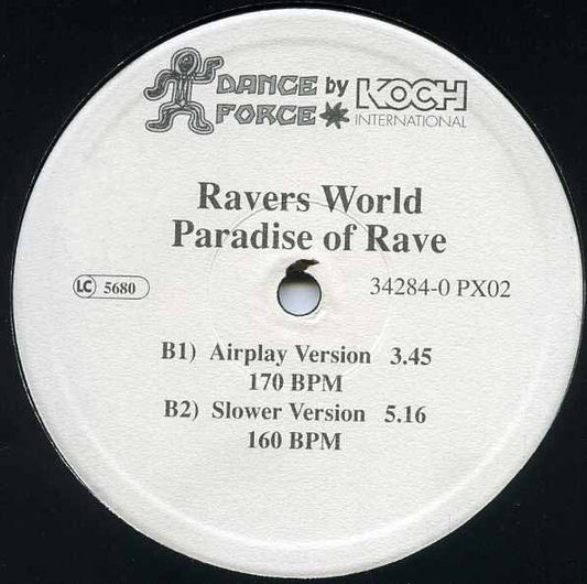 Ravers World : Paradise Of Rave (12", Single)