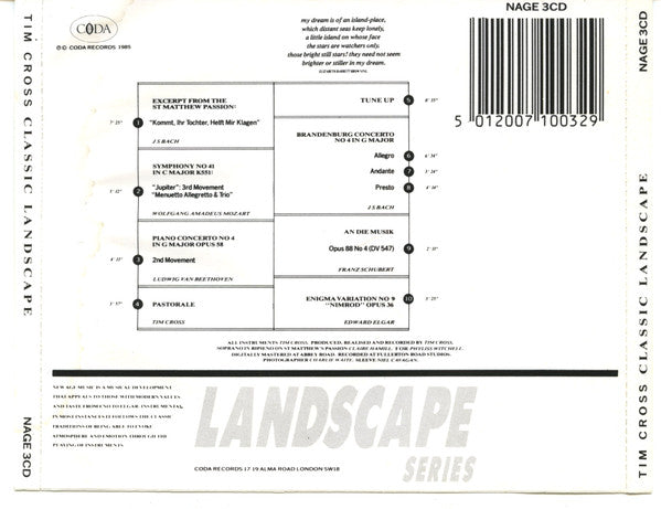 Tim Cross : Classic Landscape (CD, Album)