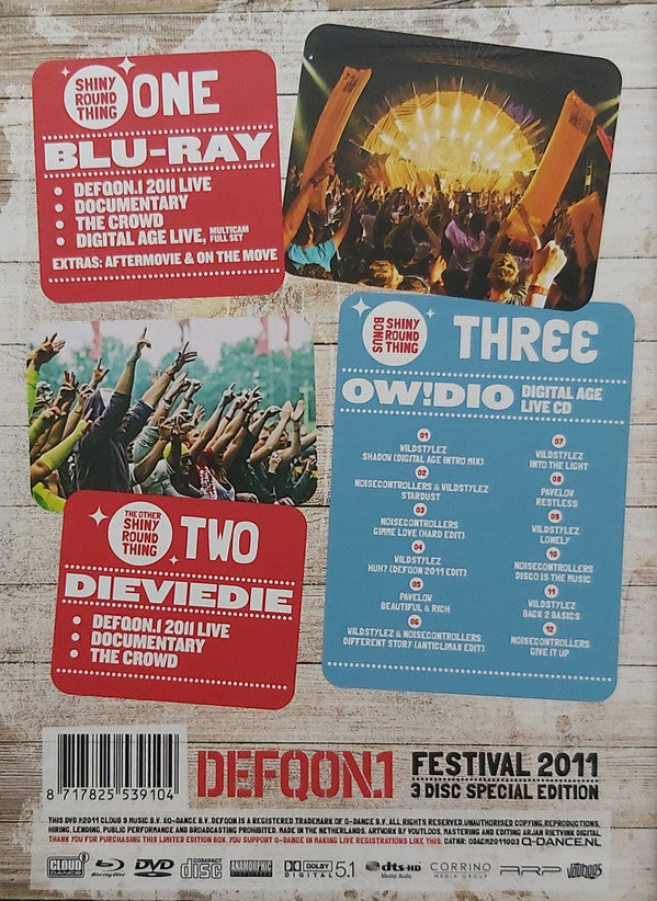 Various : DefQon.1 Festival 2011 - 3 Disc Special Edition (Blu-ray + DVD-V, PAL + CD, Comp, Mixed + Ltd, Dig)