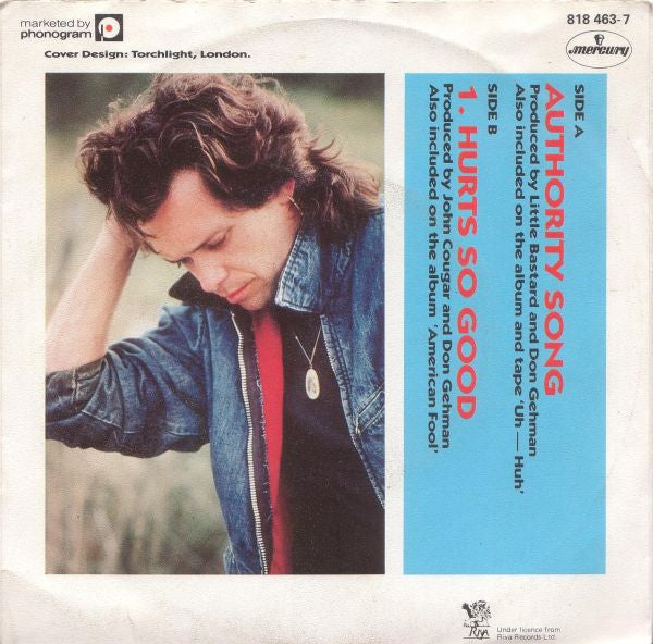 John Cougar Mellencamp : Authority Song (7", Single)