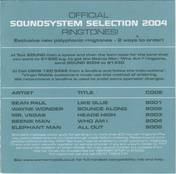 Various : Soundsystem Selection 2004 (2xCD, Comp)