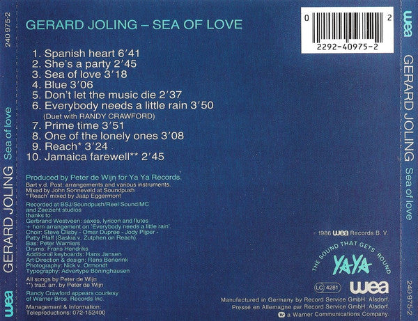 Gerard Joling : Sea Of Love (CD, Album)