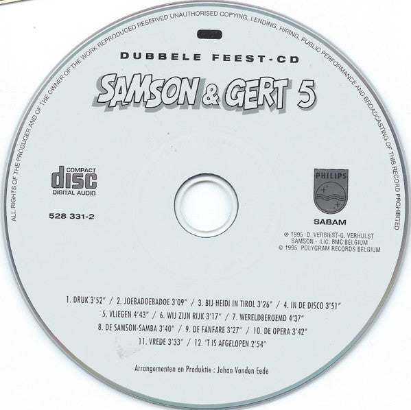 Samson & Gert : Samson & Gert 5 (Dubbele Feest-CD) (2xCD, Album + Box)