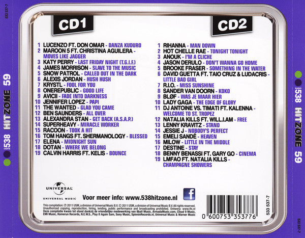 Various : Radio 538 Hitzone 59 (2xCD, Comp)
