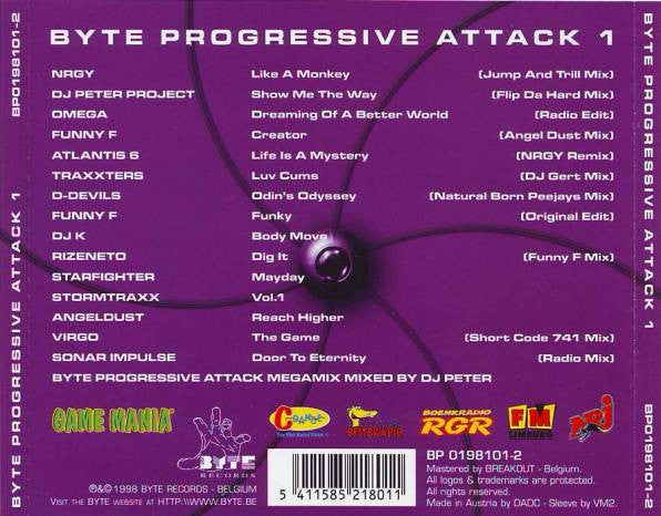 Various : Byte Progressive Attack 1 (CD, Comp)