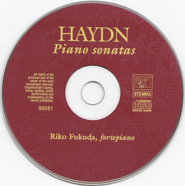 Joseph Haydn, Riko Fukuda : Piano Sonatas (CD)