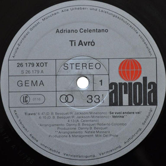 Adriano Celentano : Ti Avró (LP, Album)