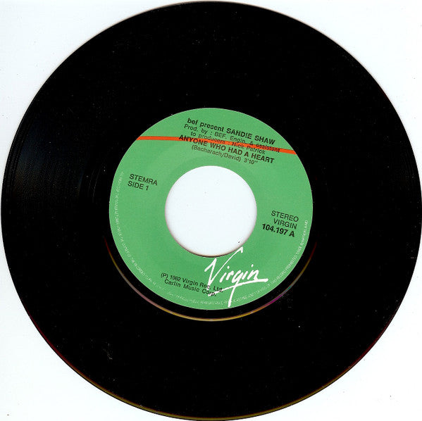 British Electric Foundation Presents Sandie Shaw : Anyone Who Had A Heart (7", Single)