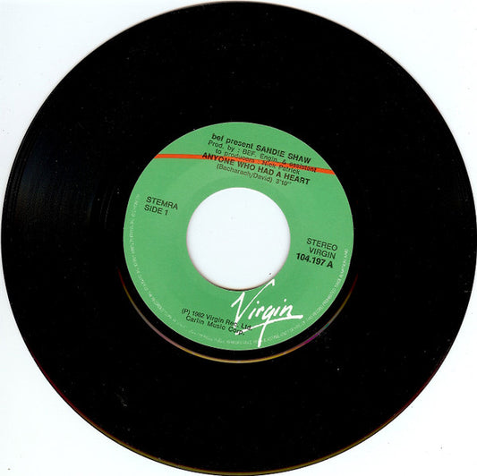 British Electric Foundation Presents Sandie Shaw : Anyone Who Had A Heart (7", Single)