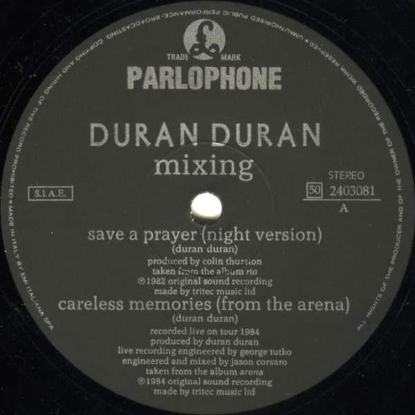 Duran Duran : Mixing (12", EP, Red)