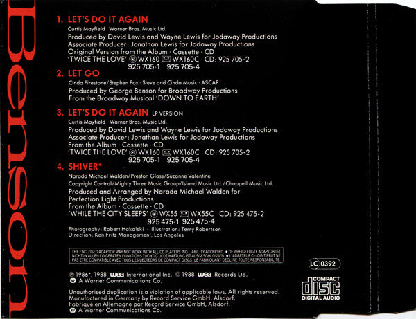 George Benson : Let's Do It Again (CD, Mini, Single)