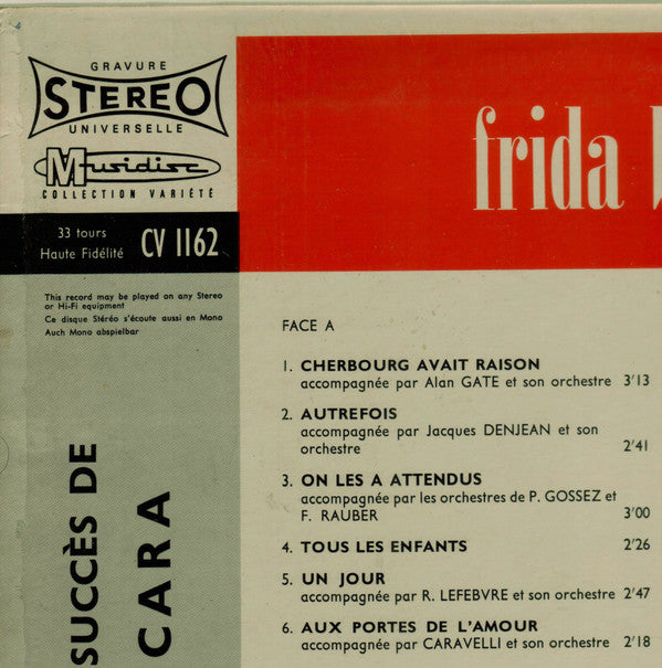 Frida Boccara : Les Plus Grands Succès De Frida Boccara (LP, Comp, RE)