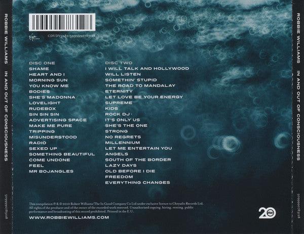 Robbie Williams : In And Out Of Consciousness - Greatest Hits 1990 - 2010 (2xCD, Comp)