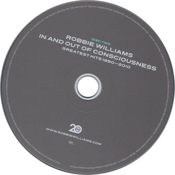 Robbie Williams : In And Out Of Consciousness - Greatest Hits 1990 - 2010 (2xCD, Comp)