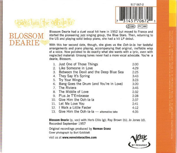 Blossom Dearie : Give Him The Ooh-La-La (CD, Album, RE, Dig)