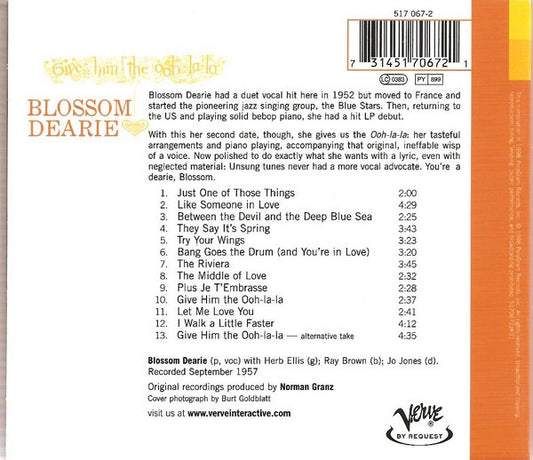 Blossom Dearie : Give Him The Ooh-La-La (CD, Album, RE, Dig)