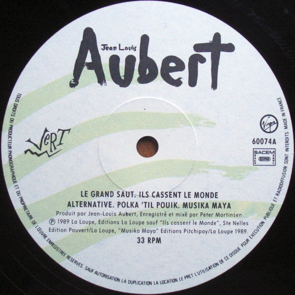 Jean-Louis Aubert : Bleu Blanc Vert (2xLP, Album)