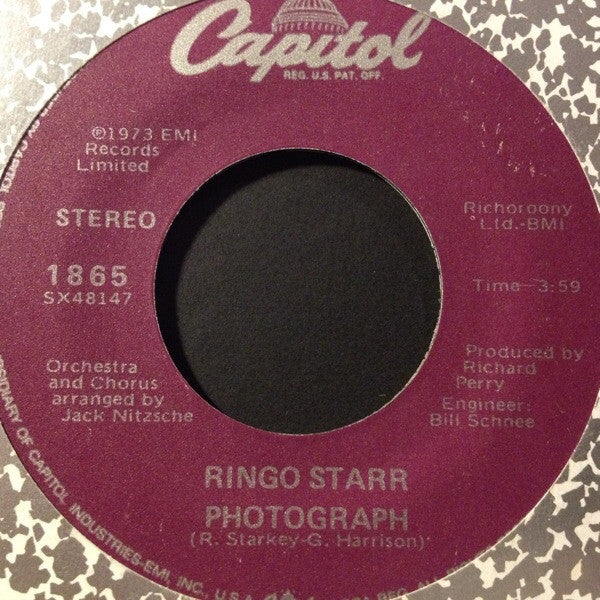 Ringo Starr : Photograph (7", Single, RE)