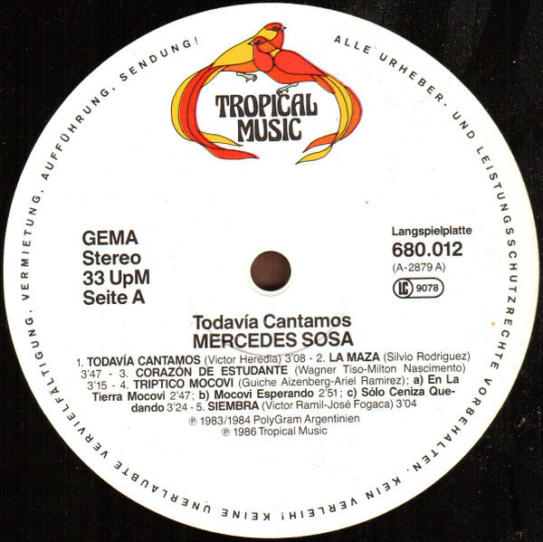 Mercedes Sosa : Todavía Cantamos! (LP, Comp)