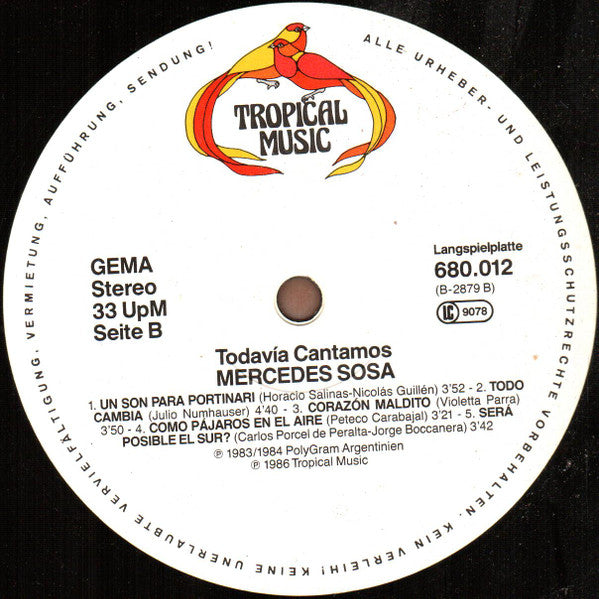 Mercedes Sosa : Todavía Cantamos! (LP, Comp)