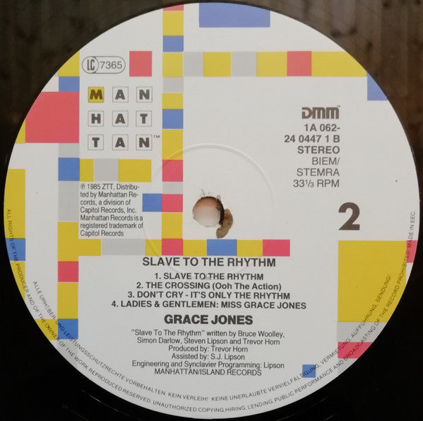 Grace Jones : Slave To The Rhythm (LP, Album)