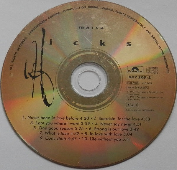 Marva Hicks : Marva Hicks (CD, Album)