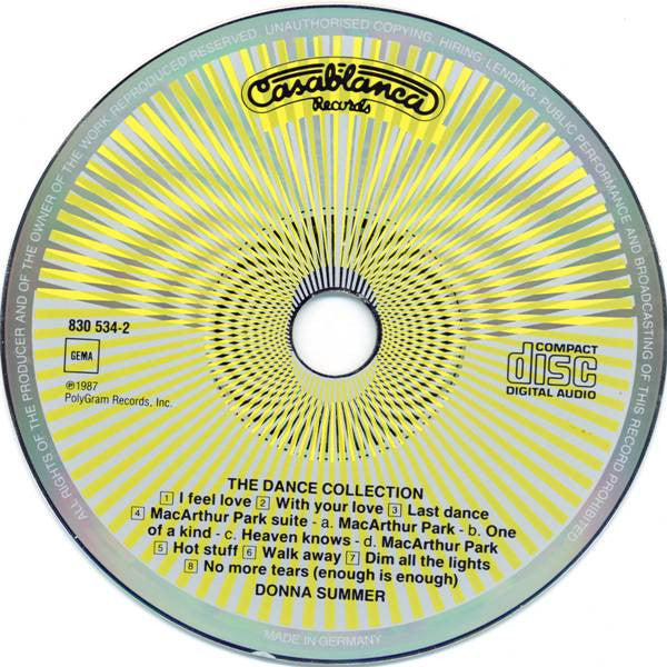 Donna Summer : The Dance Collection (A Compilation Of Twelve Inch Singles) (CD, Comp)