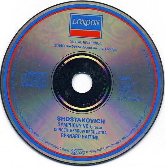 Dmitri Shostakovich - Concertgebouworkest, Bernard Haitink : Symphony No. 5 (CD, Album, RE, RP)