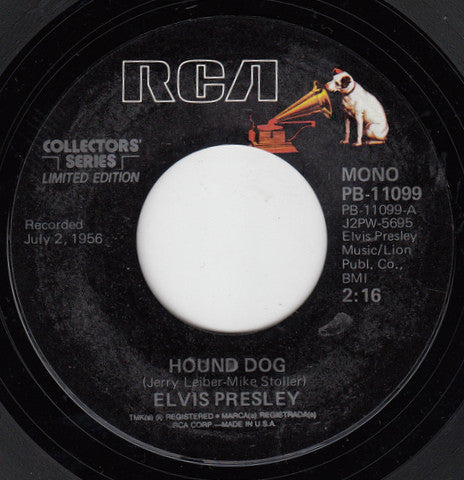 Elvis Presley : Hound Dog / Don't Be Cruel (7", Single, Mono, Ltd, RE, Styrene, Ter)