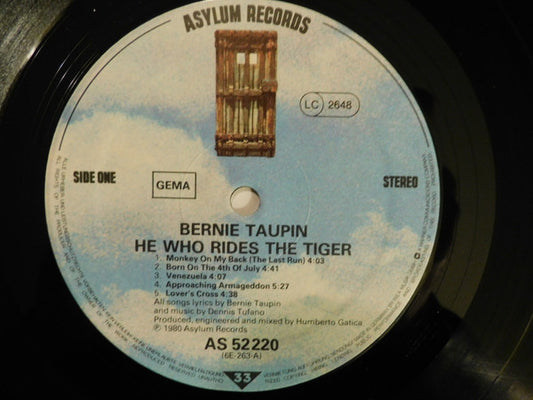Bernie Taupin : He Who Rides The Tiger (LP, Album)