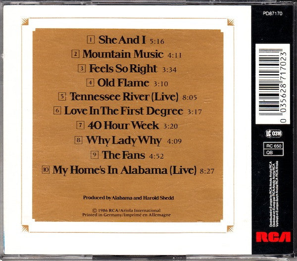 Alabama : Greatest Hits (CD, Comp)