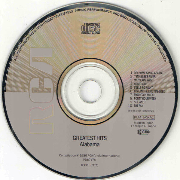 Alabama : Greatest Hits (CD, Comp)