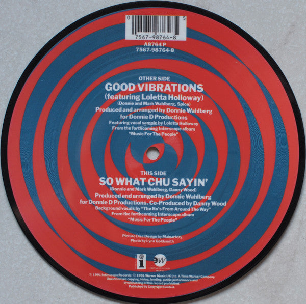 Marky Mark And The Funky Bunch Featuring Loleatta Holloway : Good Vibrations (7", Single, Pic)