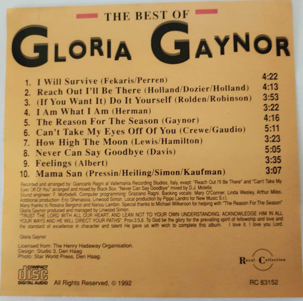 Gloria Gaynor : The Best Of Gloria Gaynor (CD, Comp)