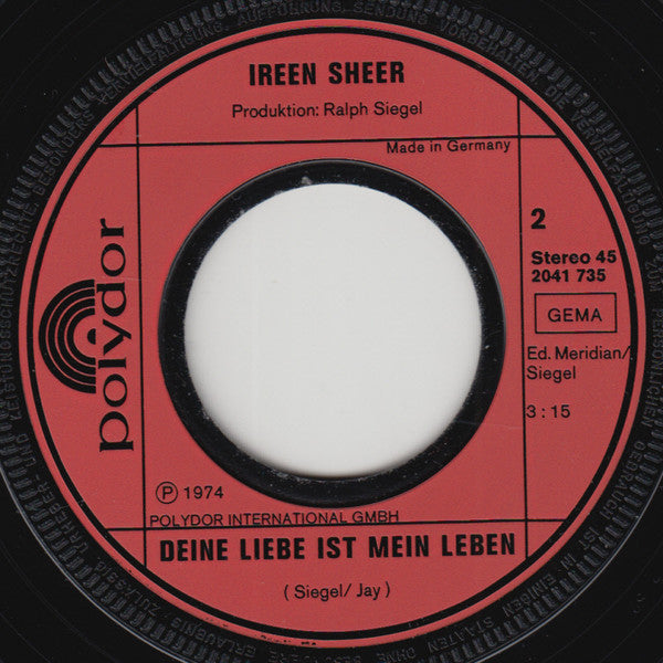 Ireen Sheer : Addio Amore Mio (...Wir Seh'n Uns Nächstes Jahr) (7", Single)