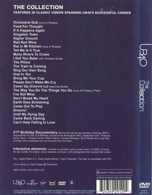 UB40 : The Collection (DVD, Comp, PAL, 4:3)