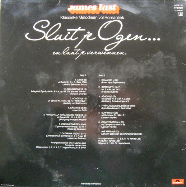 James Last : Sluit Je Ogen... En Laat Je Verwennen (LP, Comp)