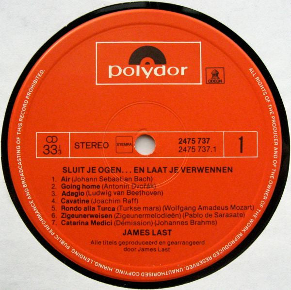 James Last : Sluit Je Ogen... En Laat Je Verwennen (LP, Comp)