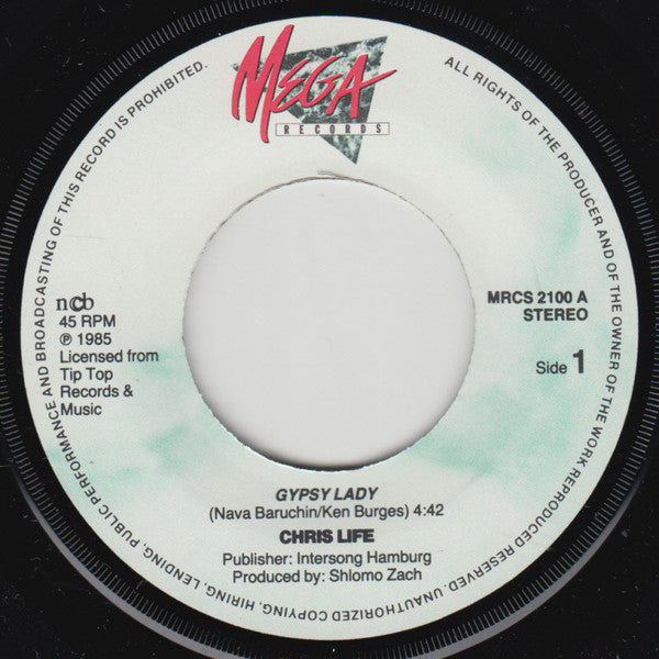 Cris Life : Gypsy Lady (7", Single)