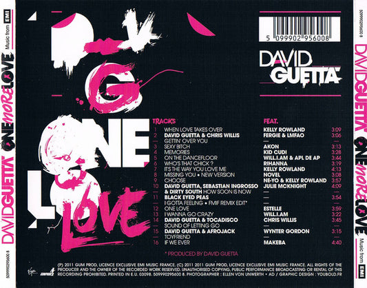 David Guetta : One More Love (CD, Album)