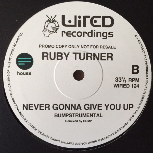 Ruby Turner : Never Gonna Give You Up (12", Promo)