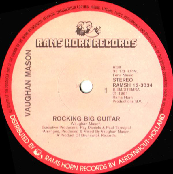 Vaughan Mason : Rocking Big Guitar / Jammin Big Guitar (12", Single)