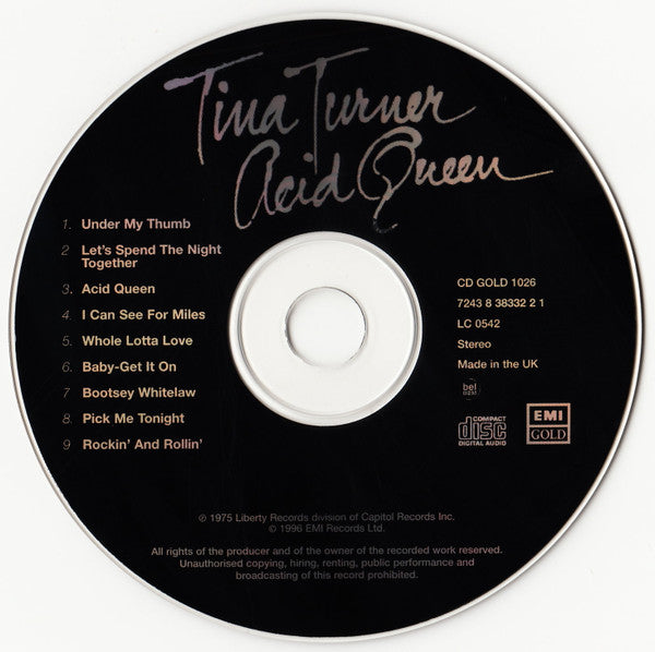 Tina Turner : Acid Queen (CD, Album, RE)