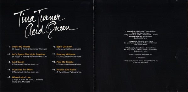 Tina Turner : Acid Queen (CD, Album, RE)