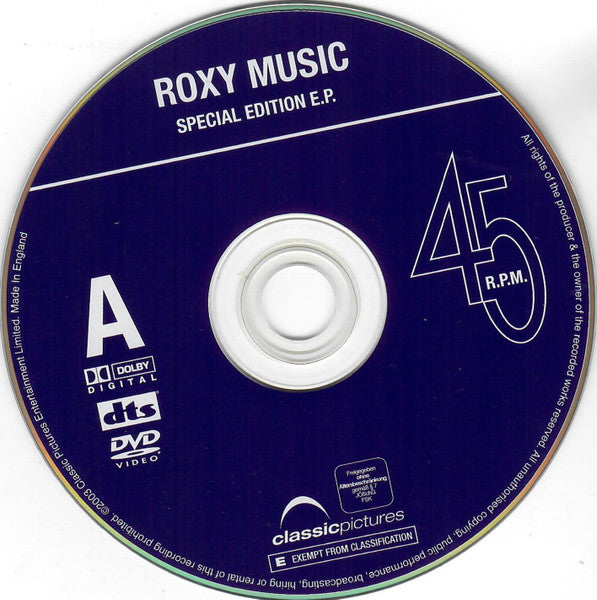 Roxy Music : Special Edition EP (DVD-V, Multichannel, PAL, All)