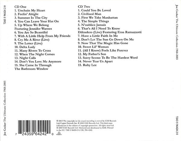 Joe Cocker : The Ultimate Collection 1968-2003 (2xCD, Comp, EMI)