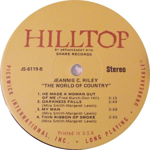 Jeannie C. Riley : The World Of Country (LP, Comp, RE)