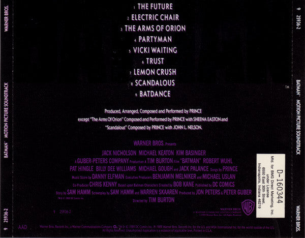 Prince : Batman™ (Motion Picture Soundtrack) (CD, Album, Club)