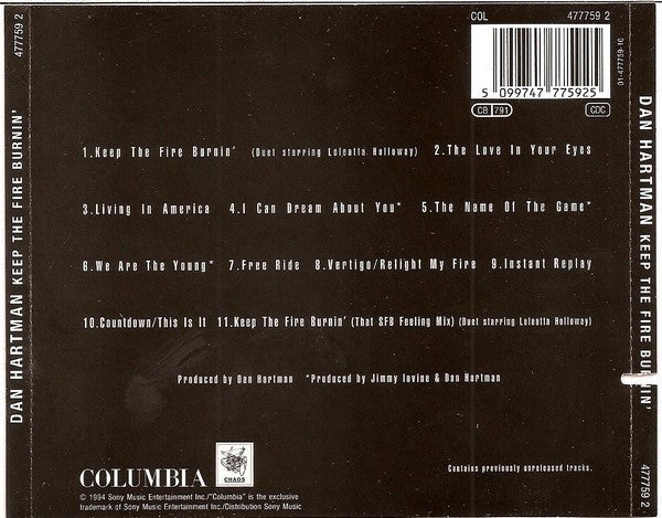 Dan Hartman : Keep The Fire Burnin' (CD, Comp)